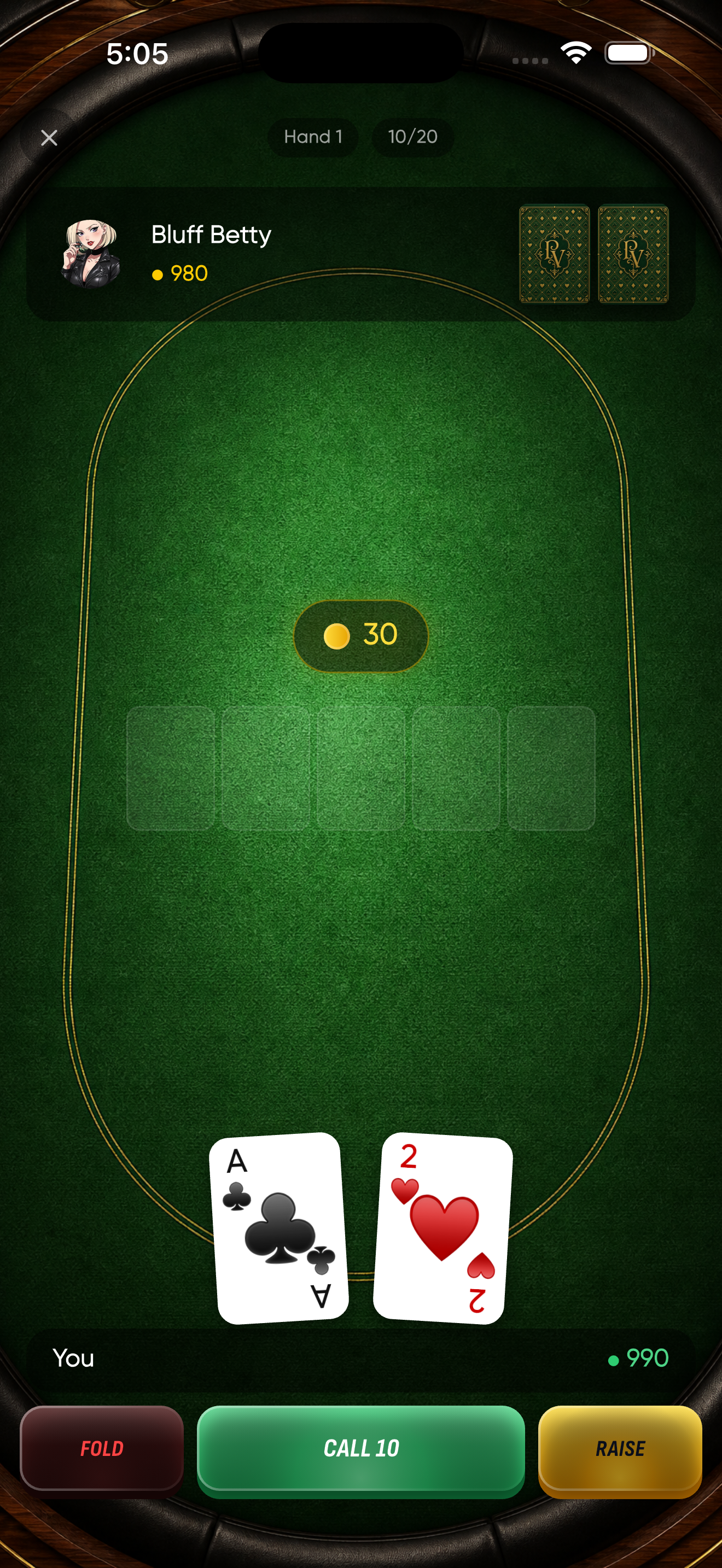 In-game action buttons